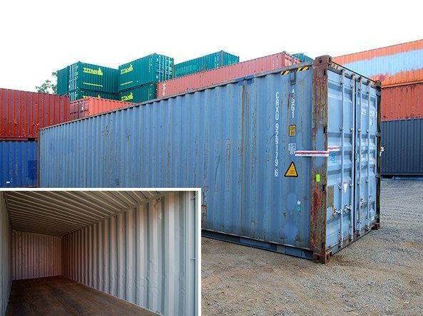 Furniture and food grade 40ft container, with an inset of its clean interior